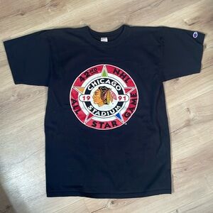 Vintage Chicago Blackhawks Single-Stitch T-Shirt. 42nd All-Star Game.‎ 1991. XL.